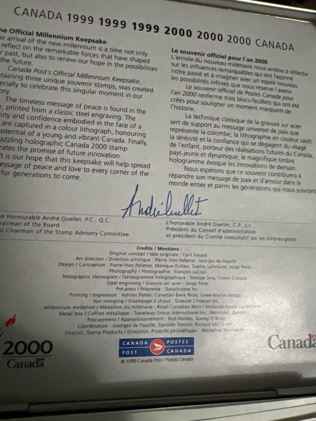 Canada 1999-2000 Millennium Keepsake - photo 2