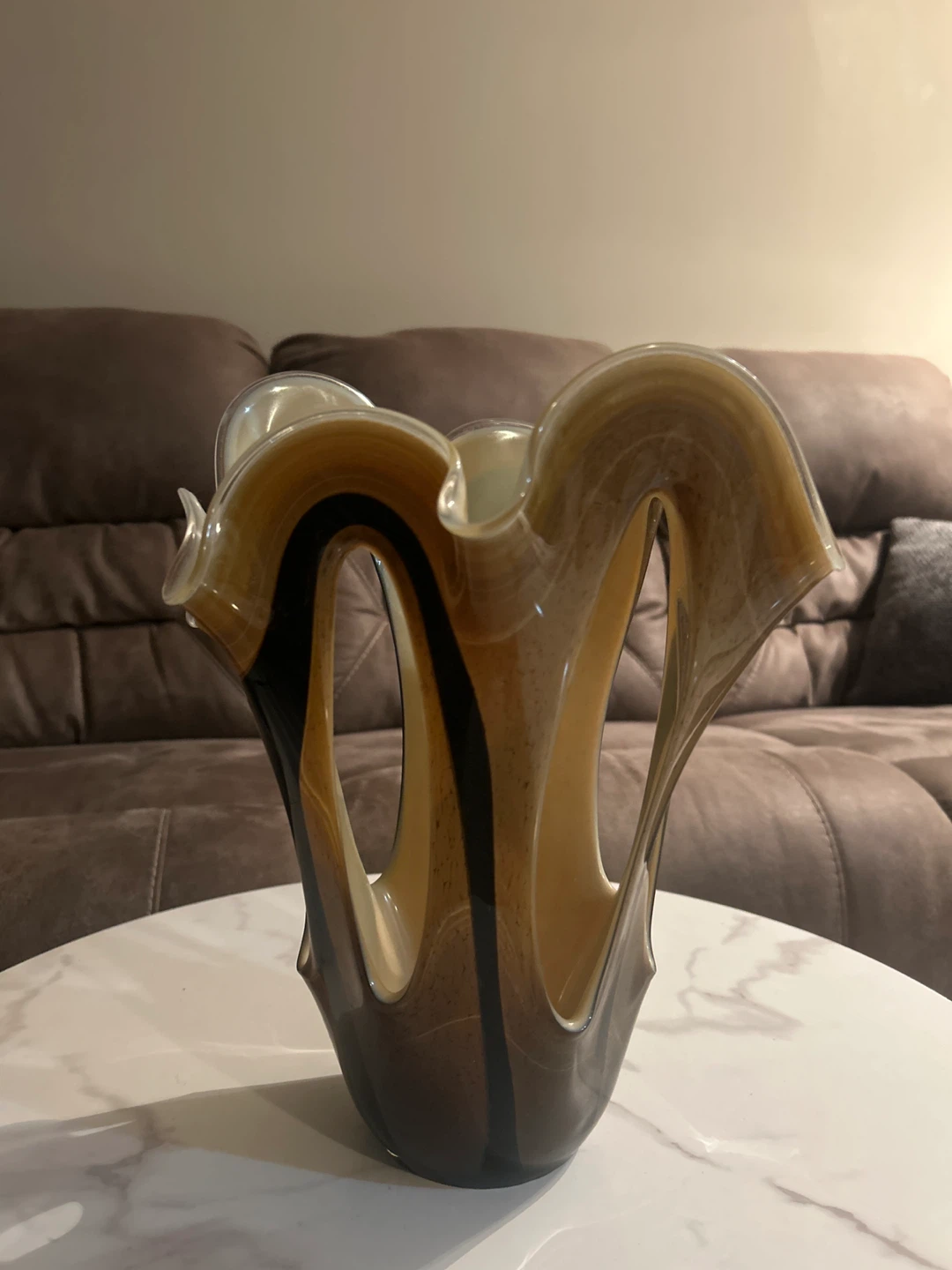 Brown Glass Vase