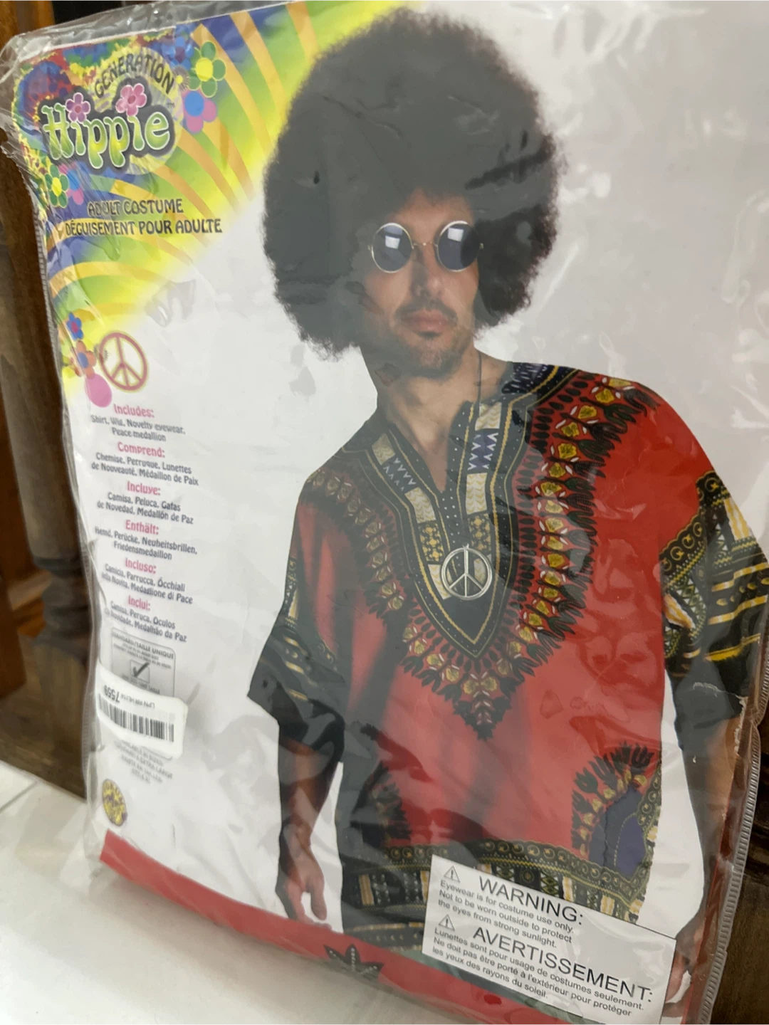 Generation Hippie Adult Costume SHIRT ONLY