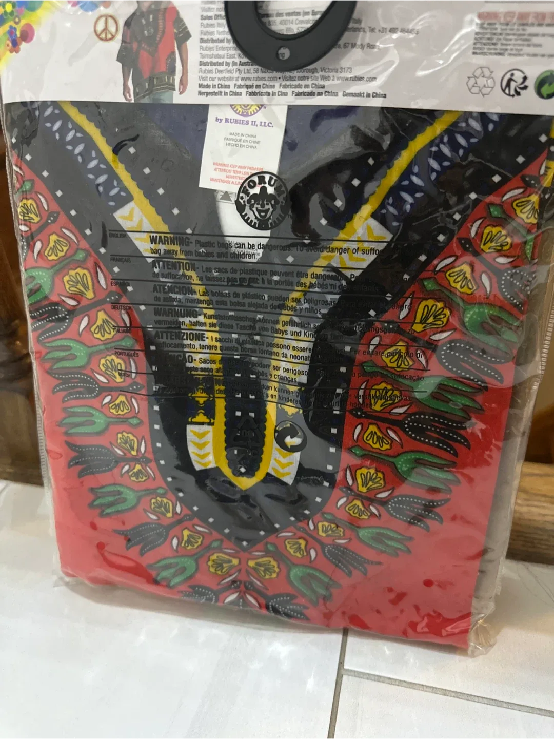 Generation Hippie Adult Costume SHIRT ONLY image indicator(2)