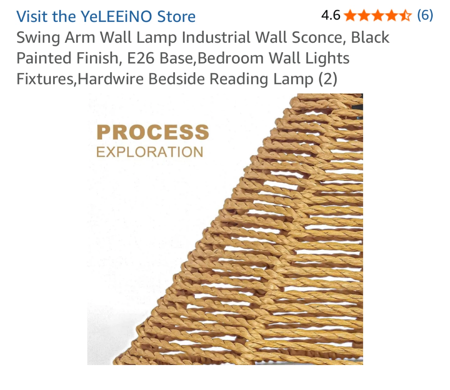 YeLEEINO Swing Arm Wall Lamp - Industrial Style - photo 3