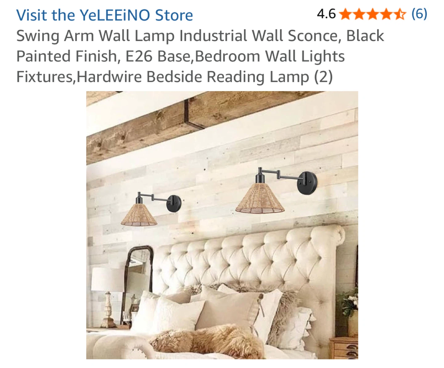 YeLEEINO Swing Arm Wall Lamp - Industrial Style - photo 5