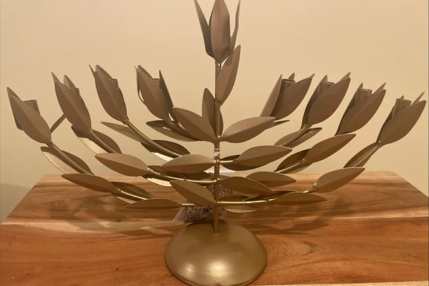 Hanukkah Menorah - Gold Leaf Design image indicator(6)