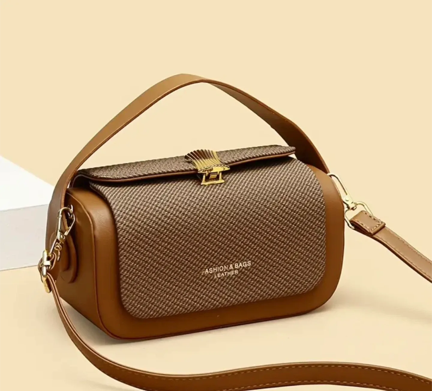 Fashion & Bags Leather Brown Handbag thumbnail