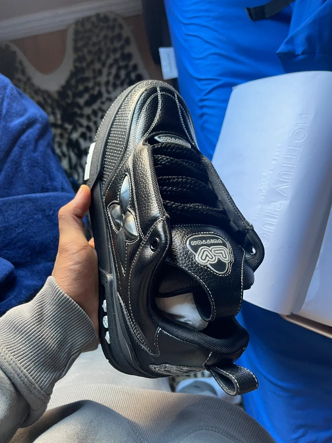 Louis Vuitton Black Leather Sneaker image indicator(5)