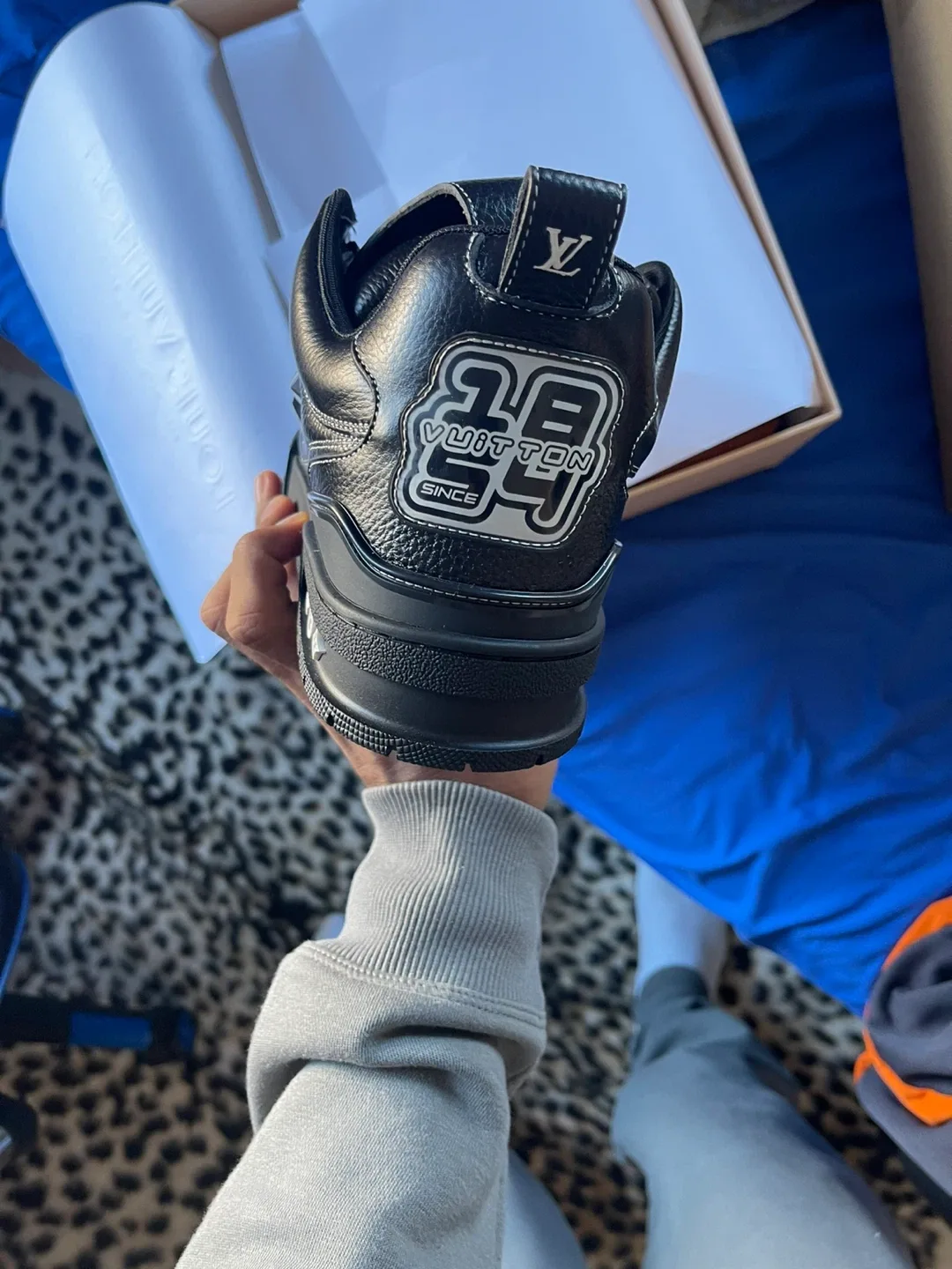 Louis Vuitton Black Leather Sneaker image indicator(10)