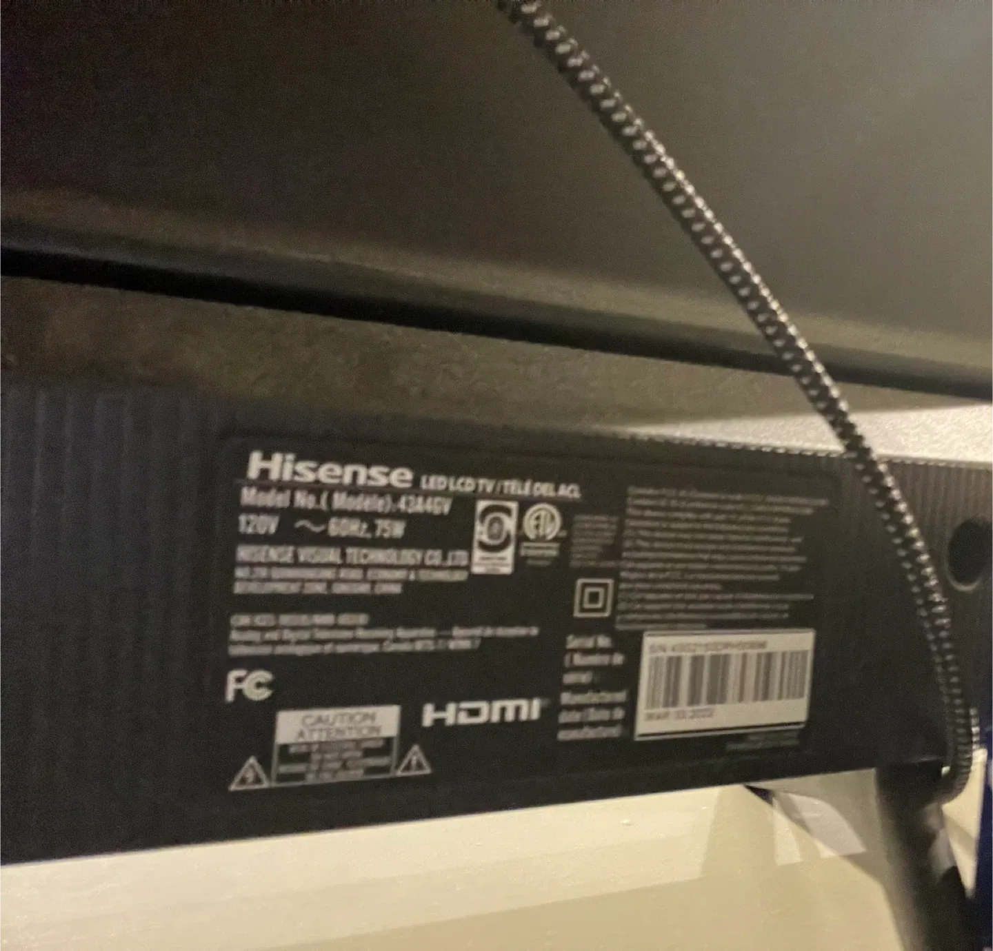 Hisense 43” Smart TV image indicator(3)