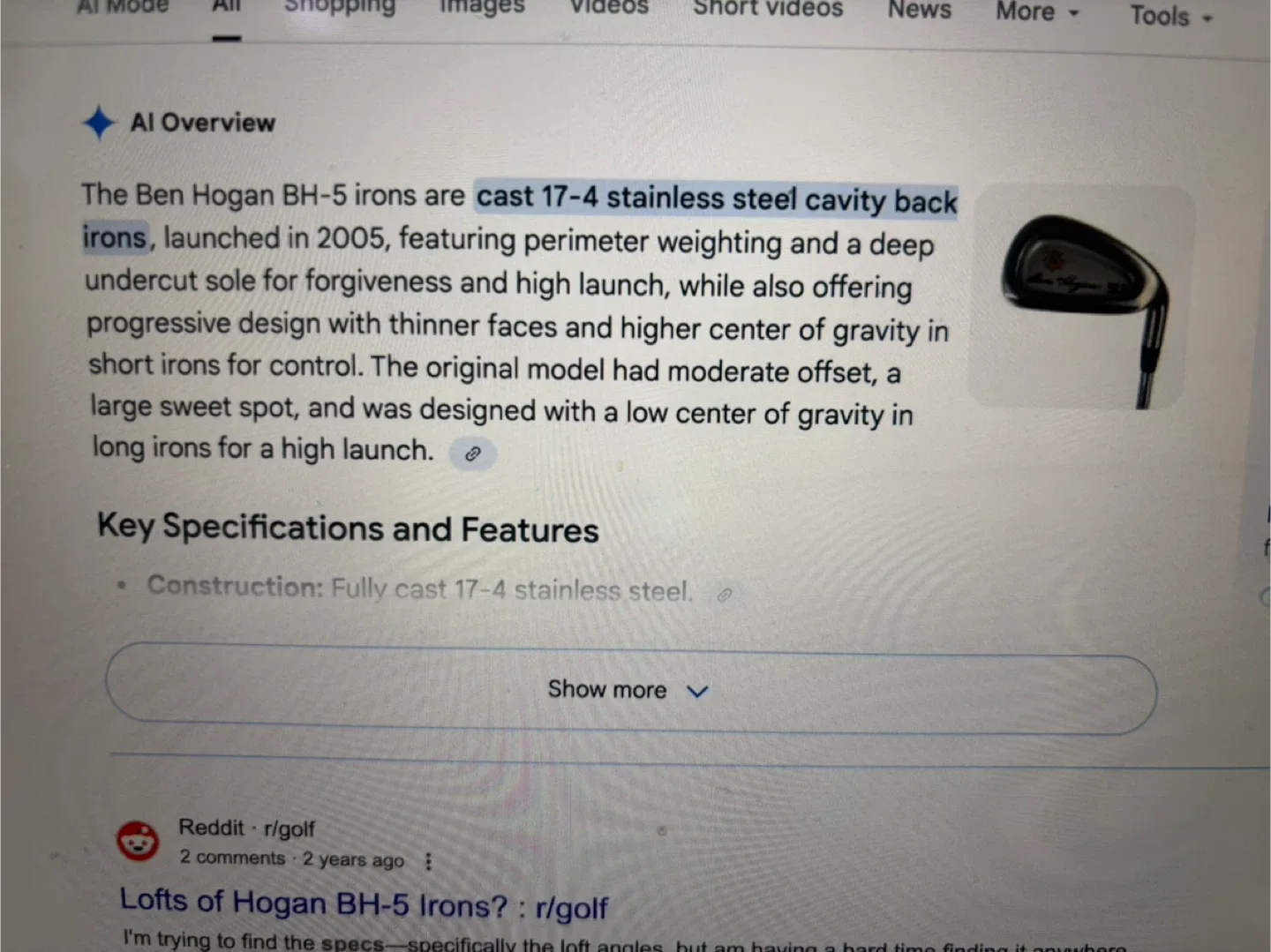 Ben Hogan Apex Edge 3 Iron image indicator(8)