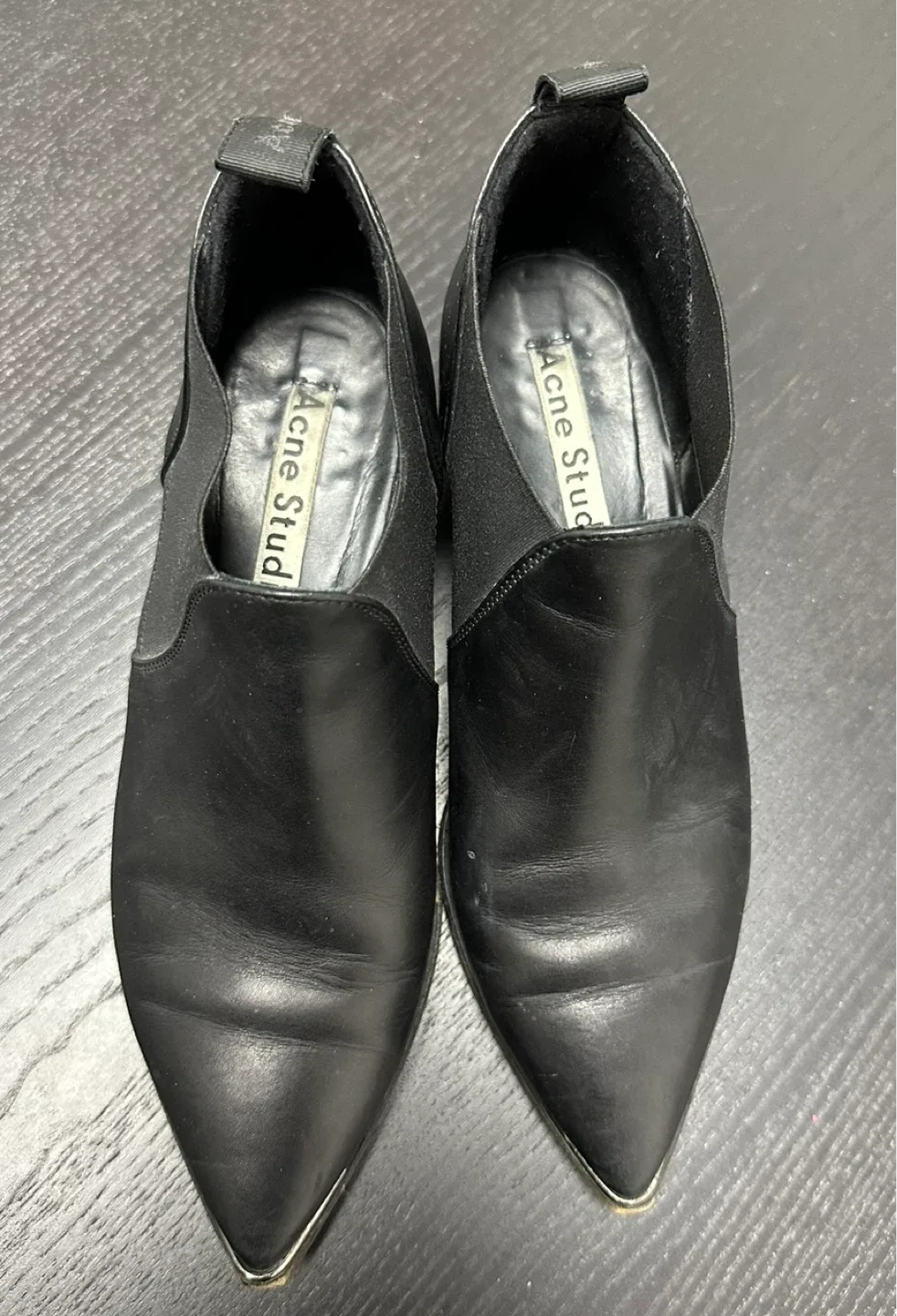 Acne Studios Black Leather Ankle Boots image indicator(3)