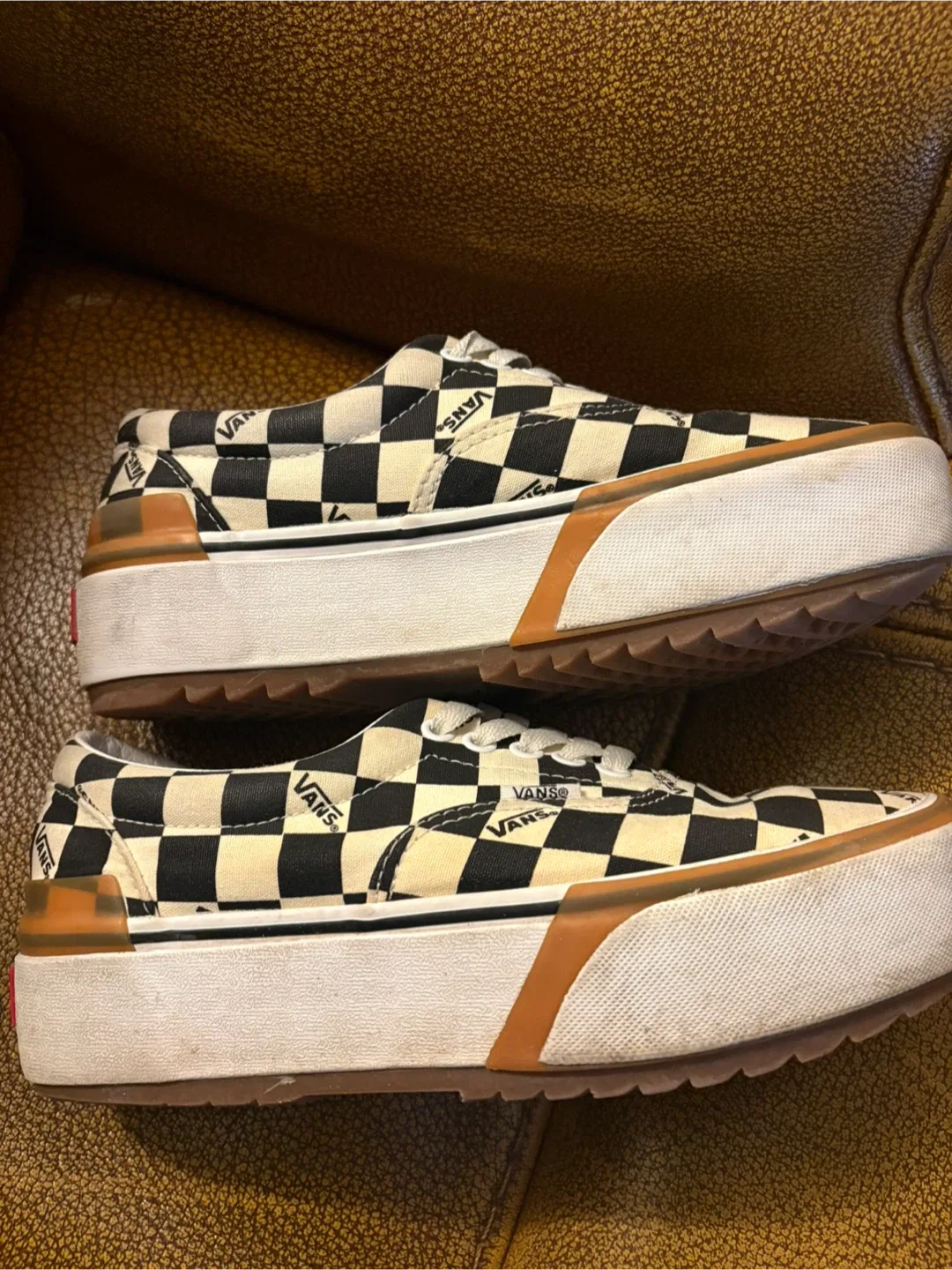 Vans Checkerboard Platform Shoes - US Women's 8.5 image indicator(2)