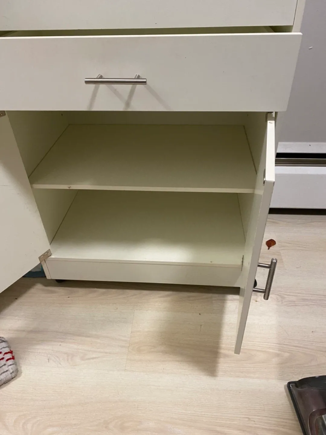 White Microwave Cabinet image indicator(2)