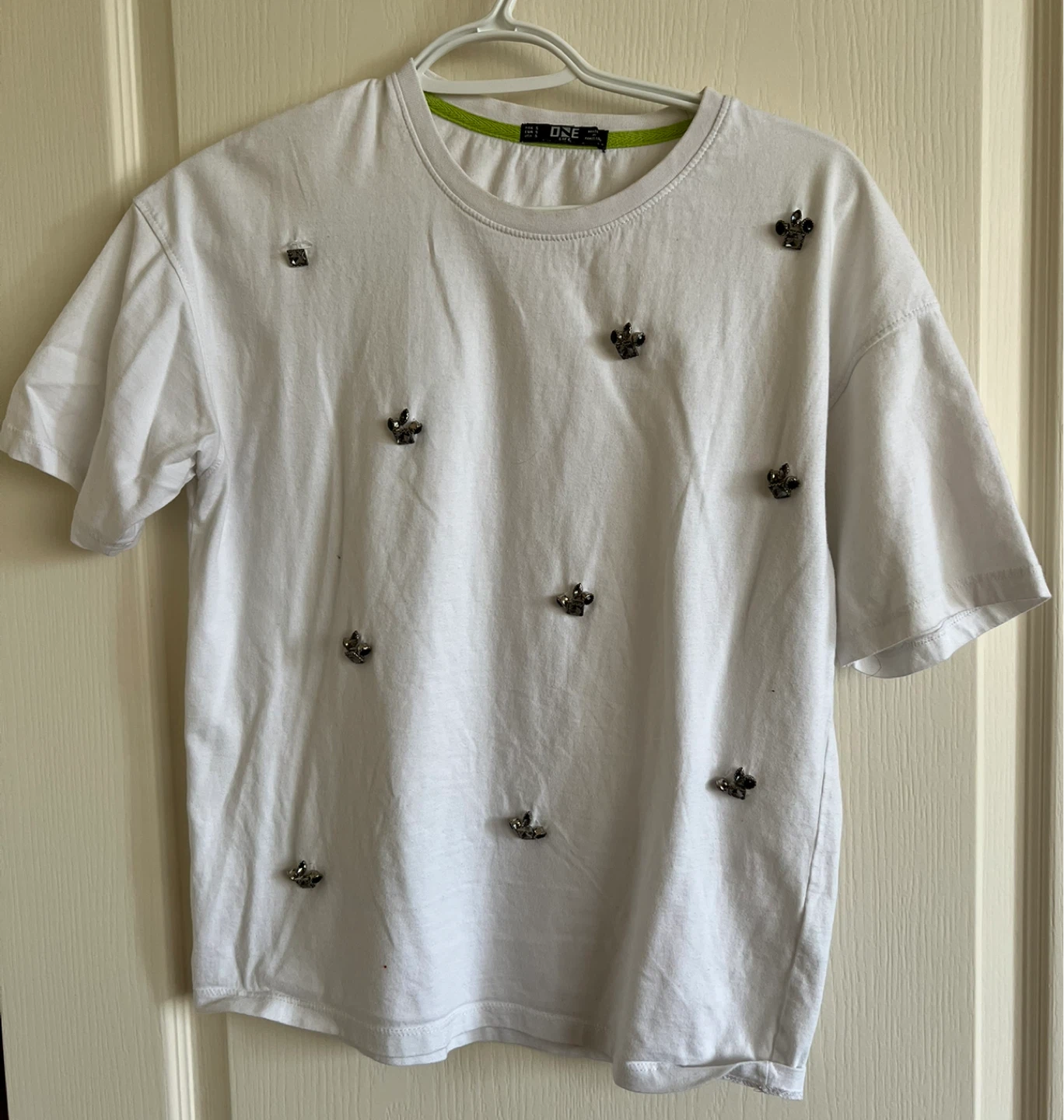 White T-Shirt with Embellishments - just for 5$