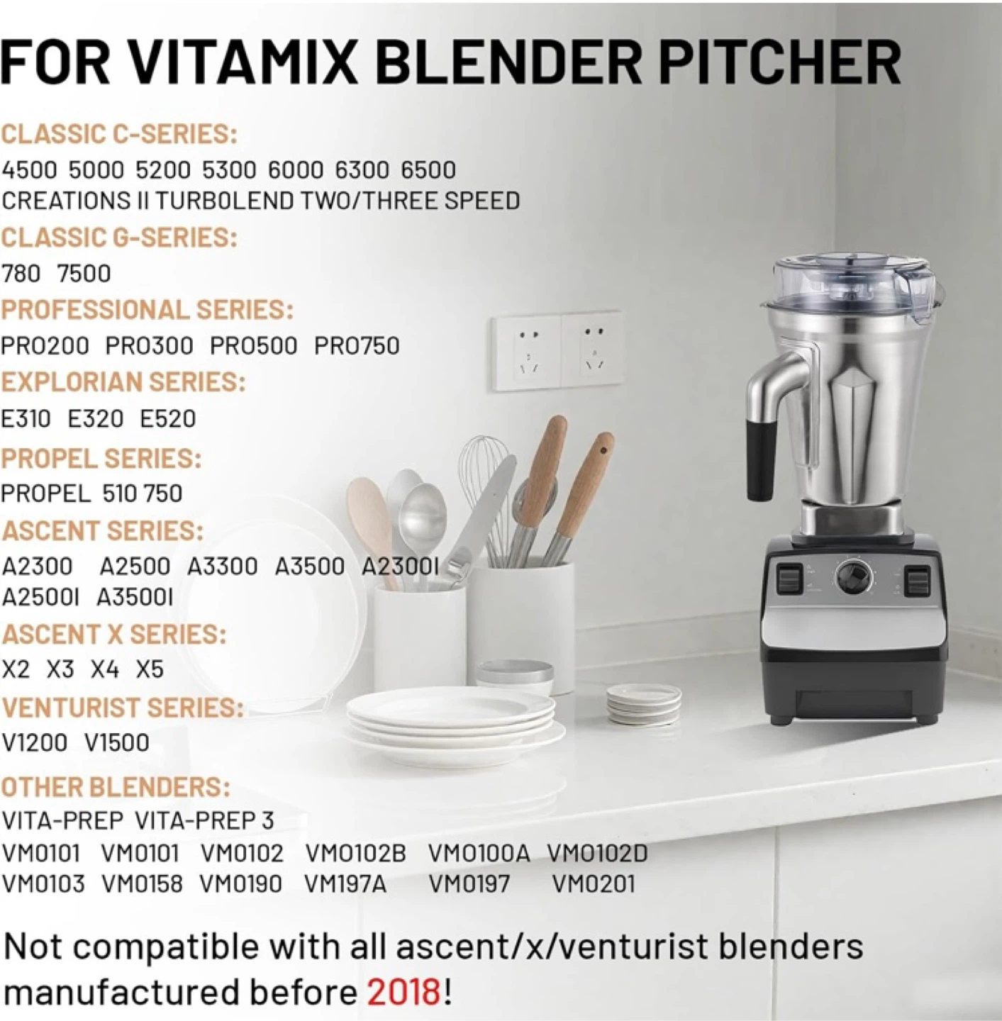 Vitamix Compatible Stainless Steel Pitcher - photo 5