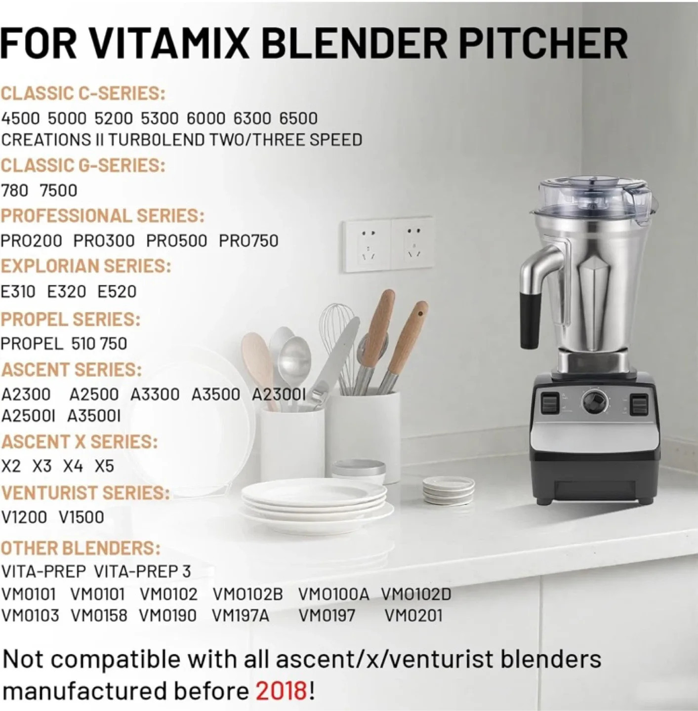 Vitamix Compatible Stainless Steel Pitcher image indicator(5)