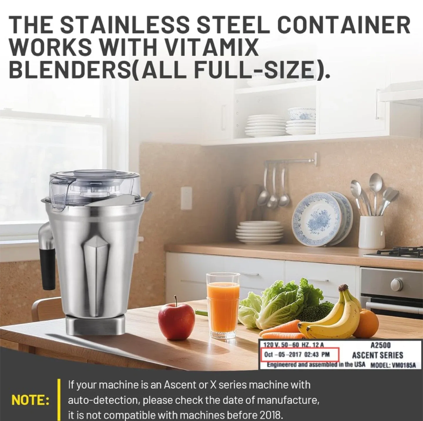 Vitamix Compatible Stainless Steel Pitcher image indicator(6)