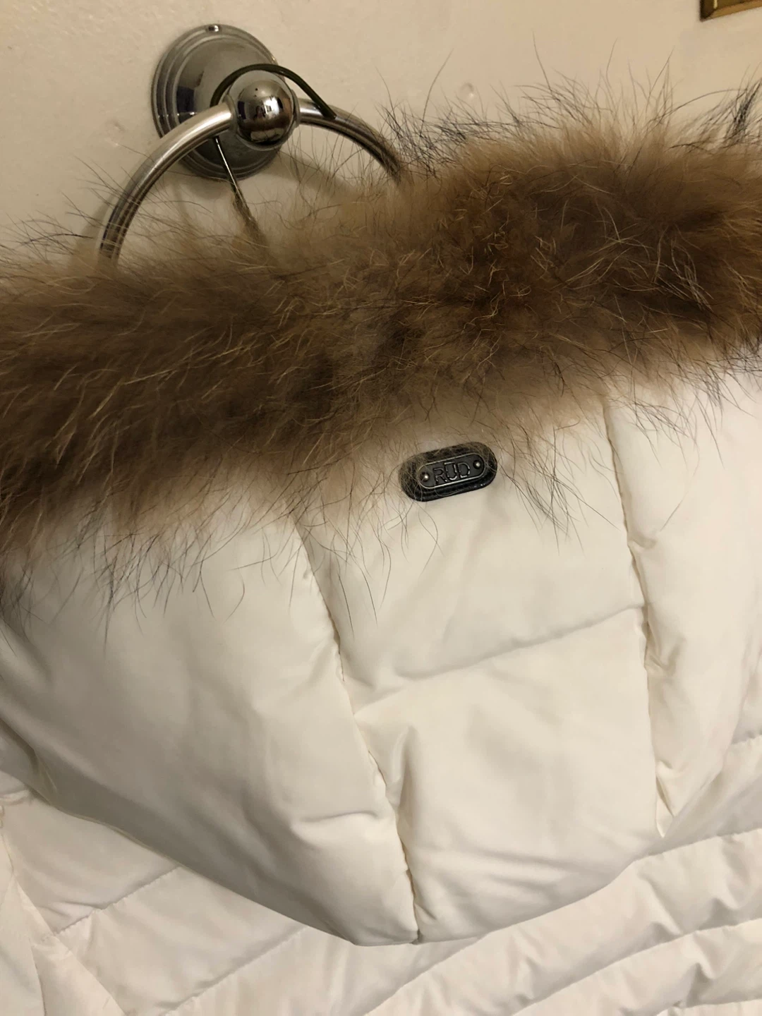 RUDSAK White Down Puffer Jacket with Fur Hood - photo 3