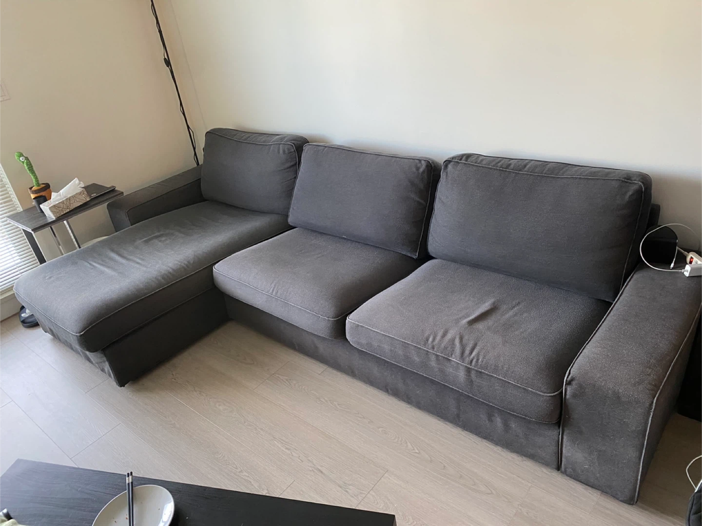 IKEA Kivik 3-Seat Sofa with Chaise - Grey - photo 2