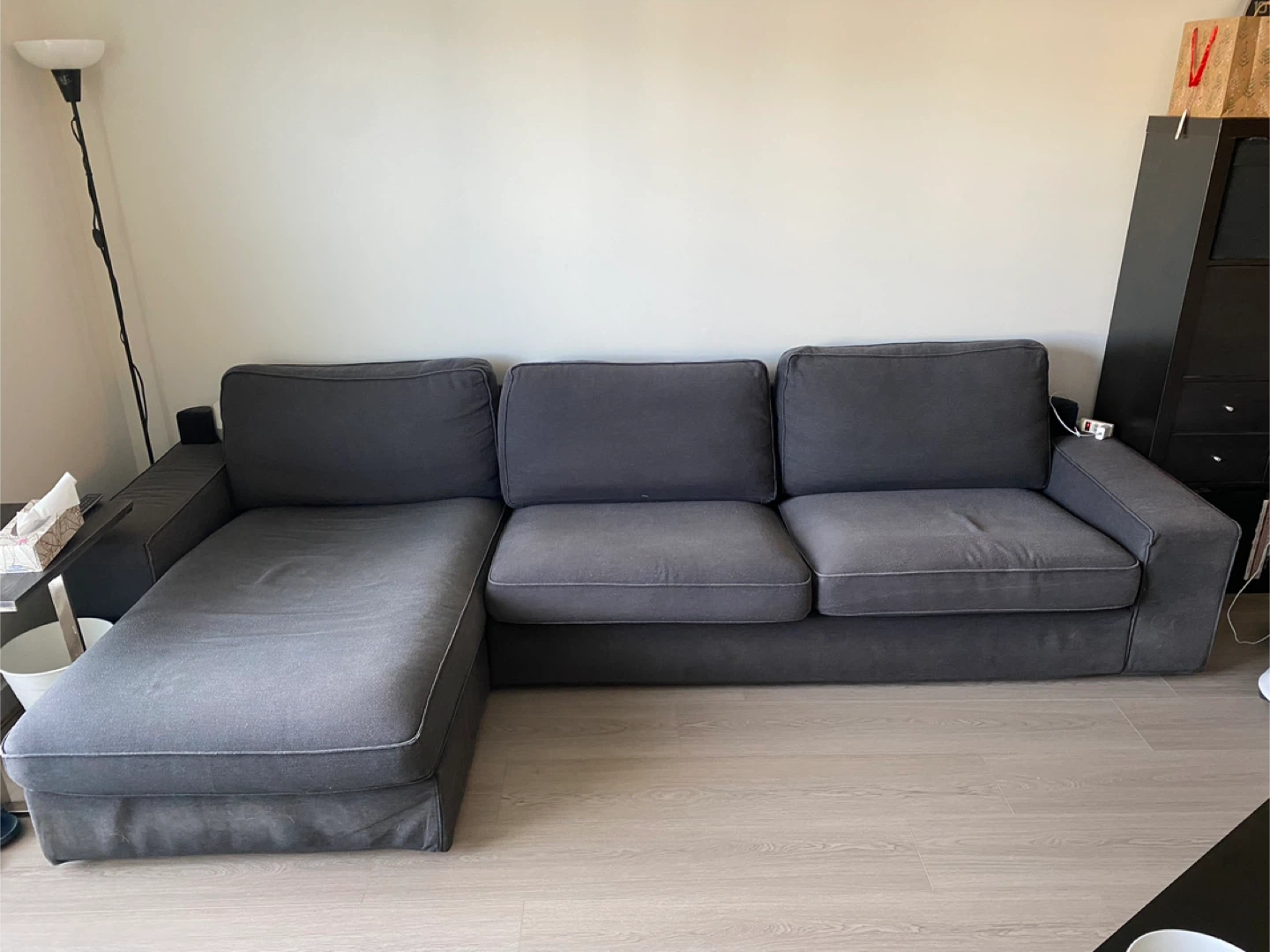 IKEA Kivik 3-Seat Sofa with Chaise - Grey - photo 4