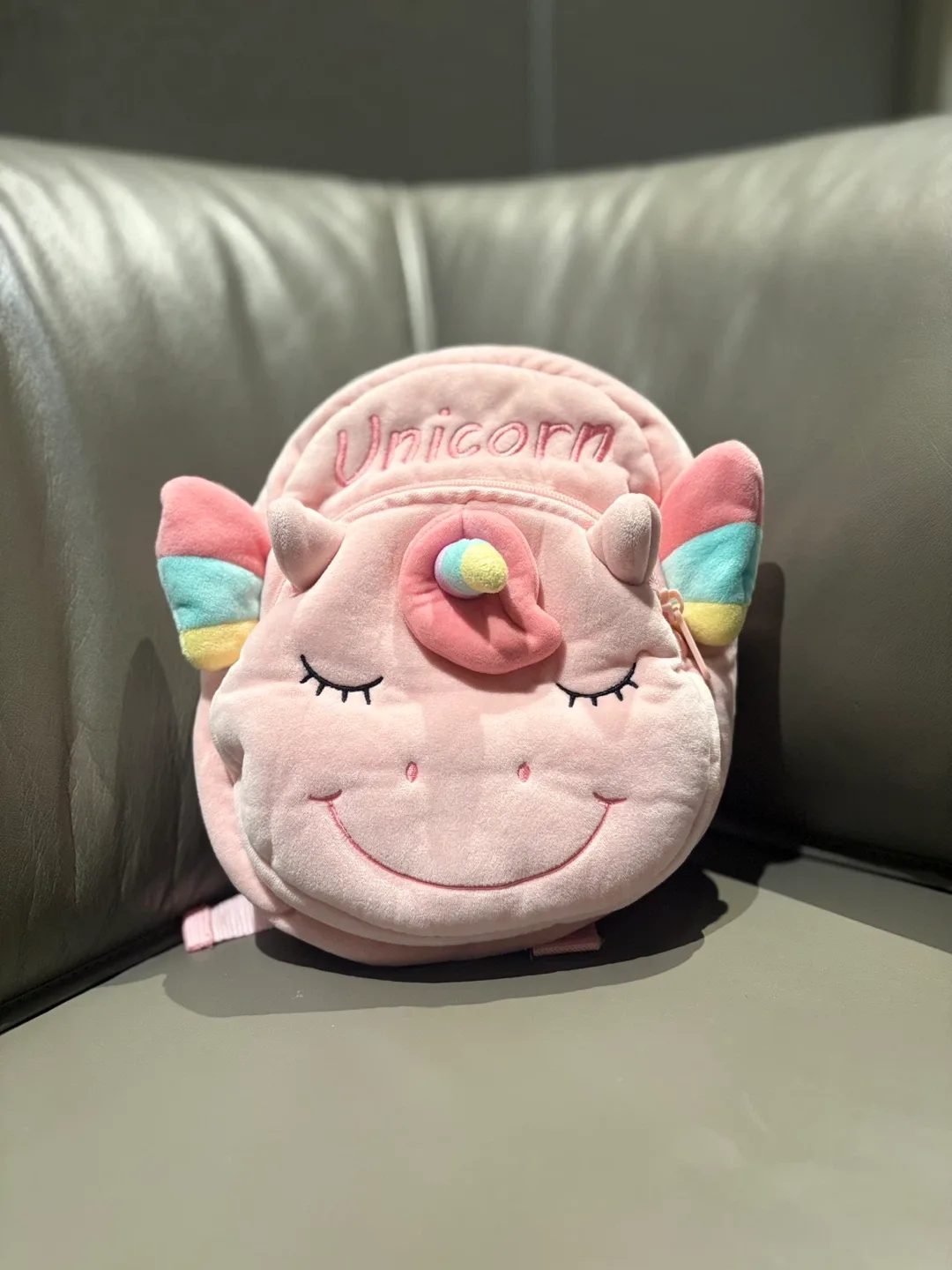 Pink Unicorn Plush Backpack - Kids image indicator(2)