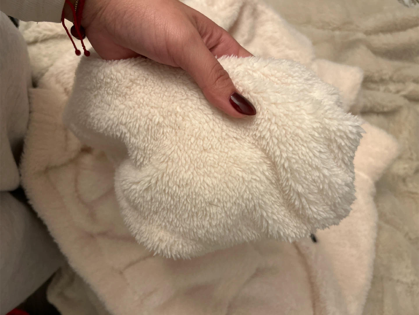 Baby Girl Cream Fleece Pullover - photo 2