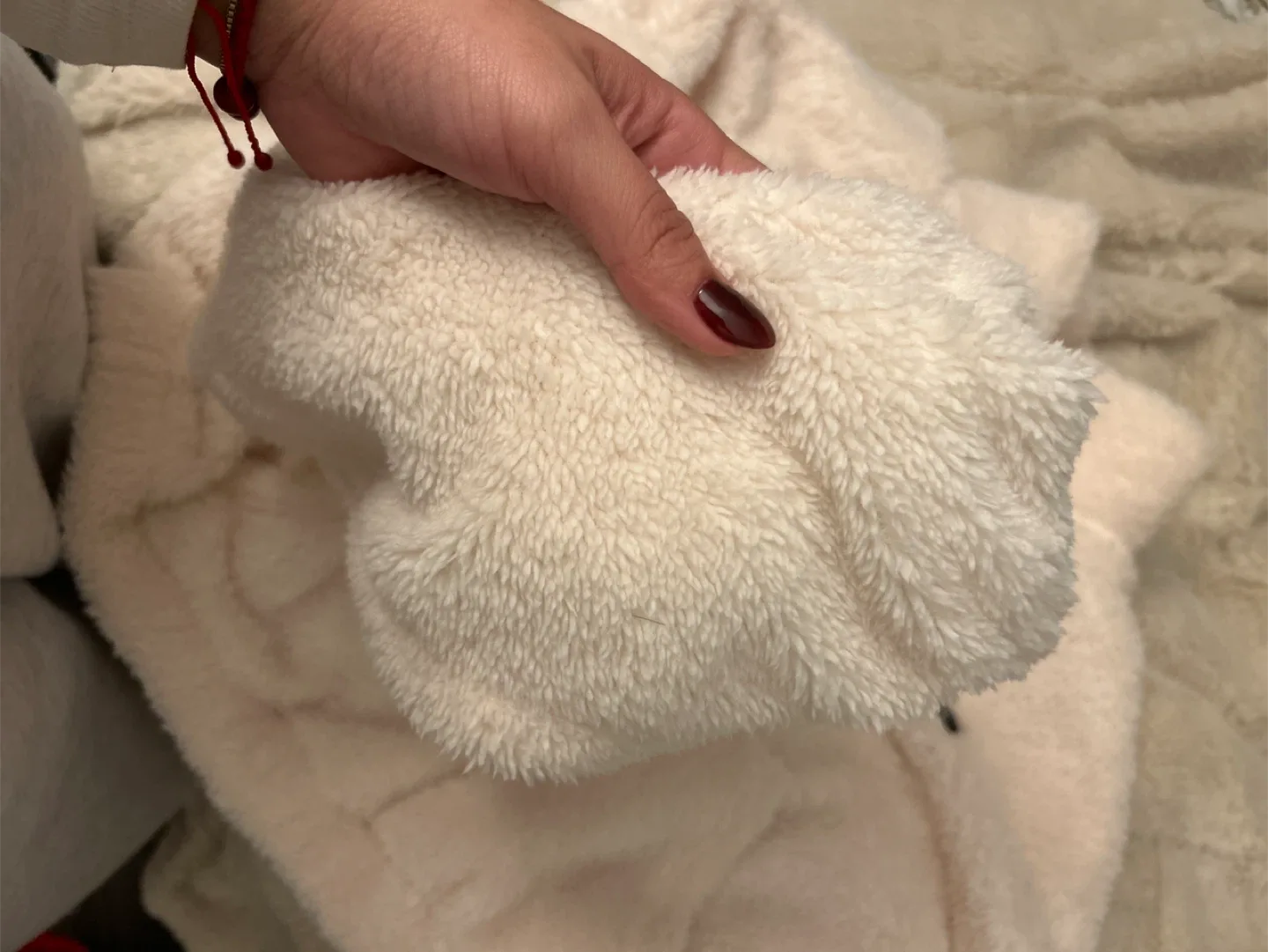 Baby Girl Cream Fleece Pullover image indicator(2)