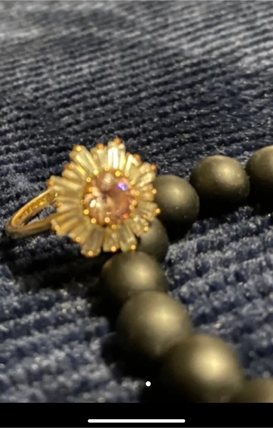 Pink Swarovski Flower Petal Ring *** image indicator(3)