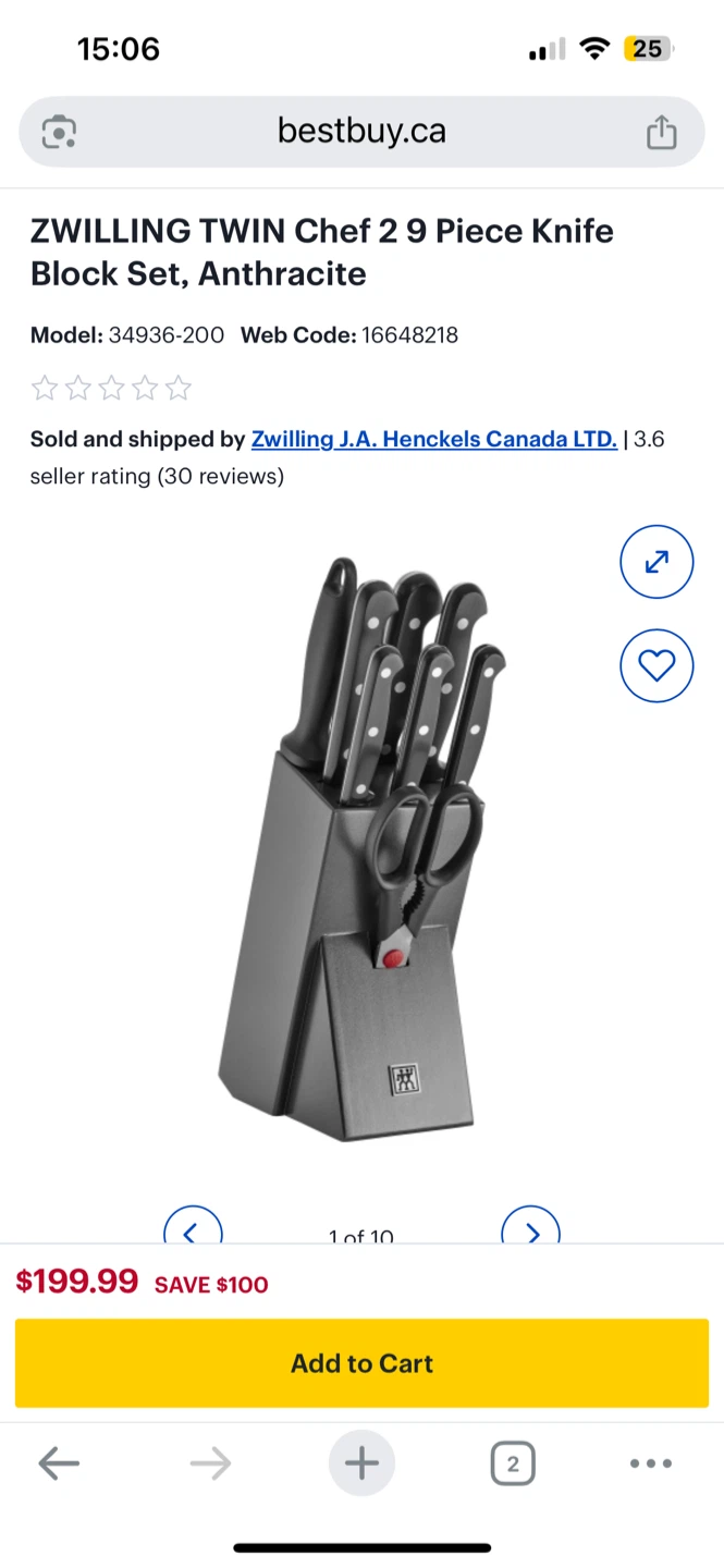 Zwilling TWIN Chef 2 9-Piece Knife Block Set
