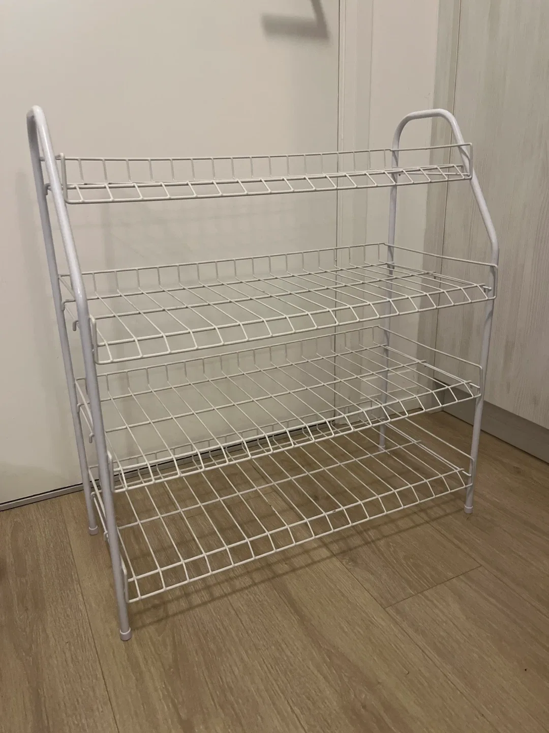 4 tier metal shoe rack like new! thumbnail