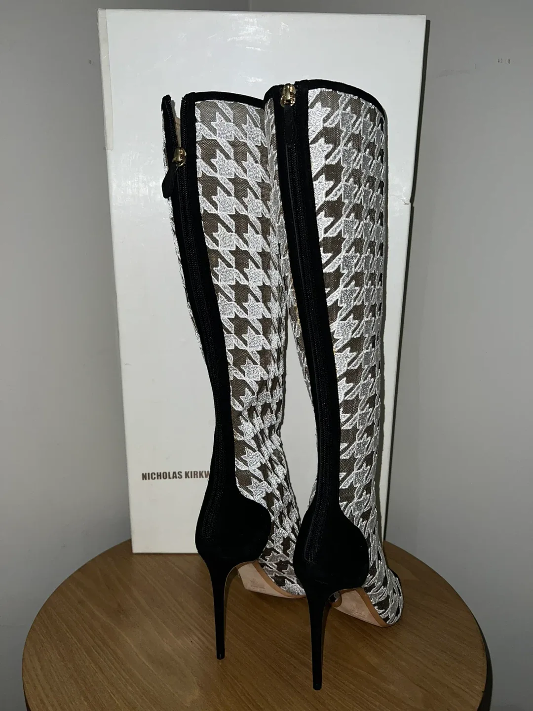 Nicholas Kirkwood Houndstooth Boots - Size 38.5 image indicator(4)