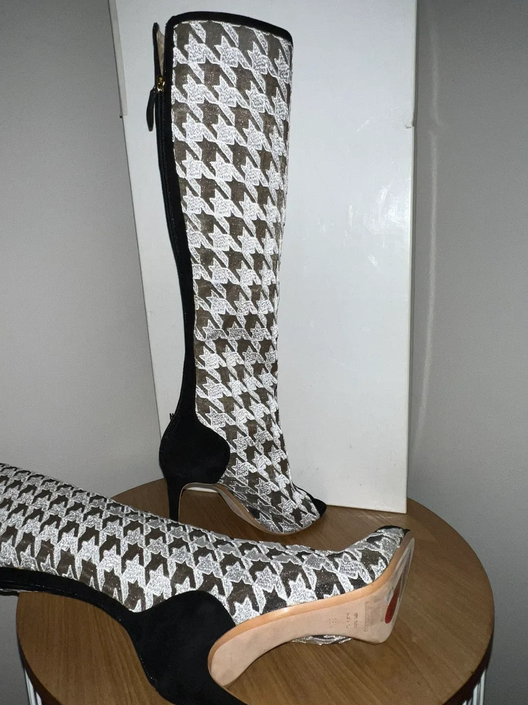 Nicholas Kirkwood Houndstooth Boots - Size 38.5 image indicator(5)