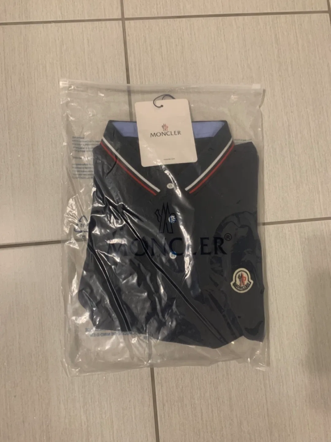 Moncler Navy Blue Polo Shirt - Size M image indicator(2)
