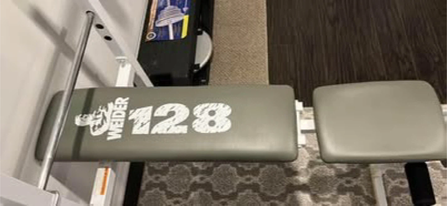 Weider 128 Bench & Standard Cast Iron Weight Set - photo 4