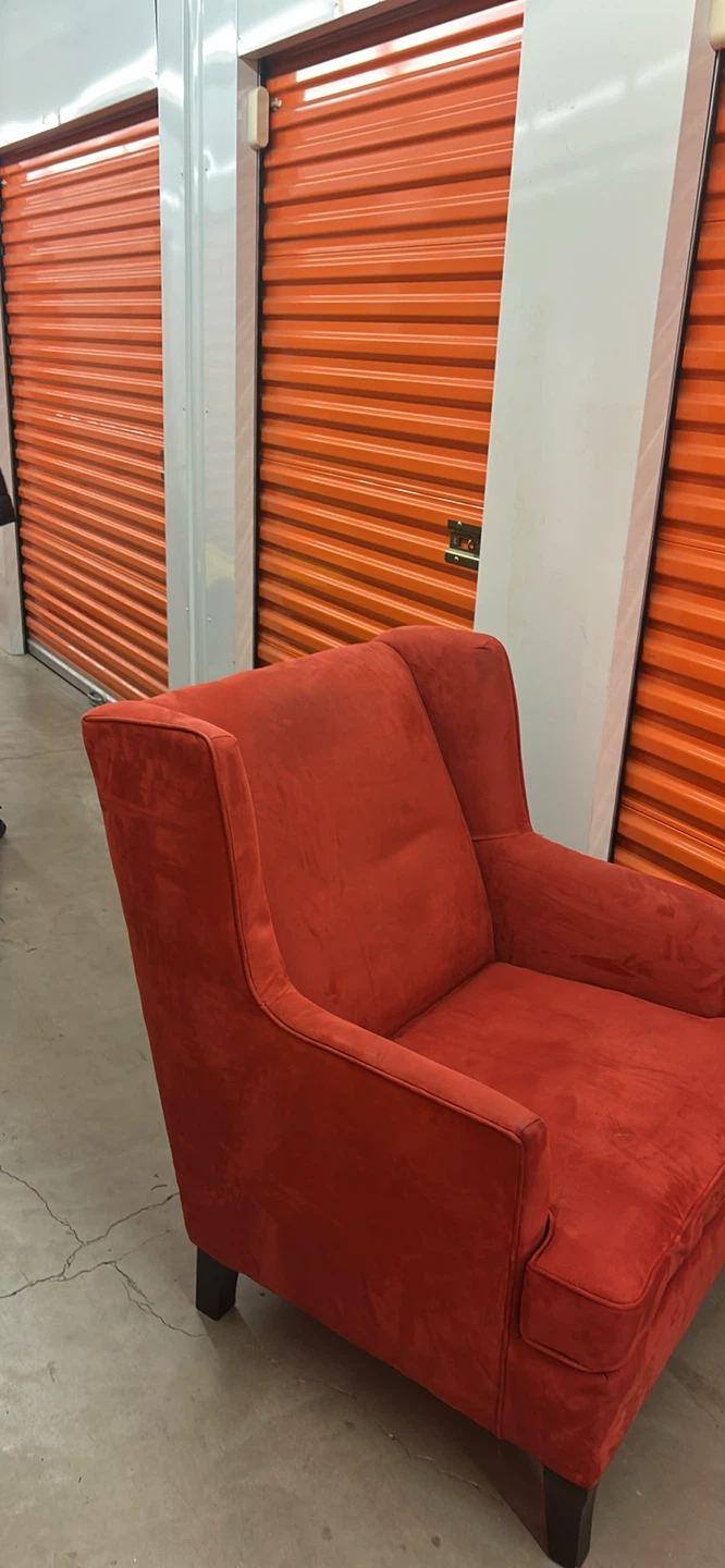 Red Wingback Armchair