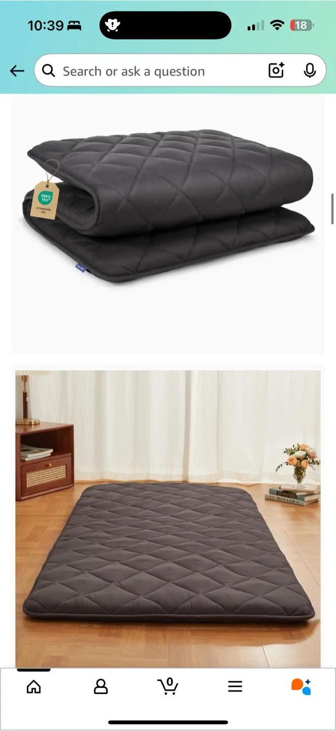 Aircliff Japanese Floor Futon Mattress – Full Size (Dark Grey) image indicator(2)