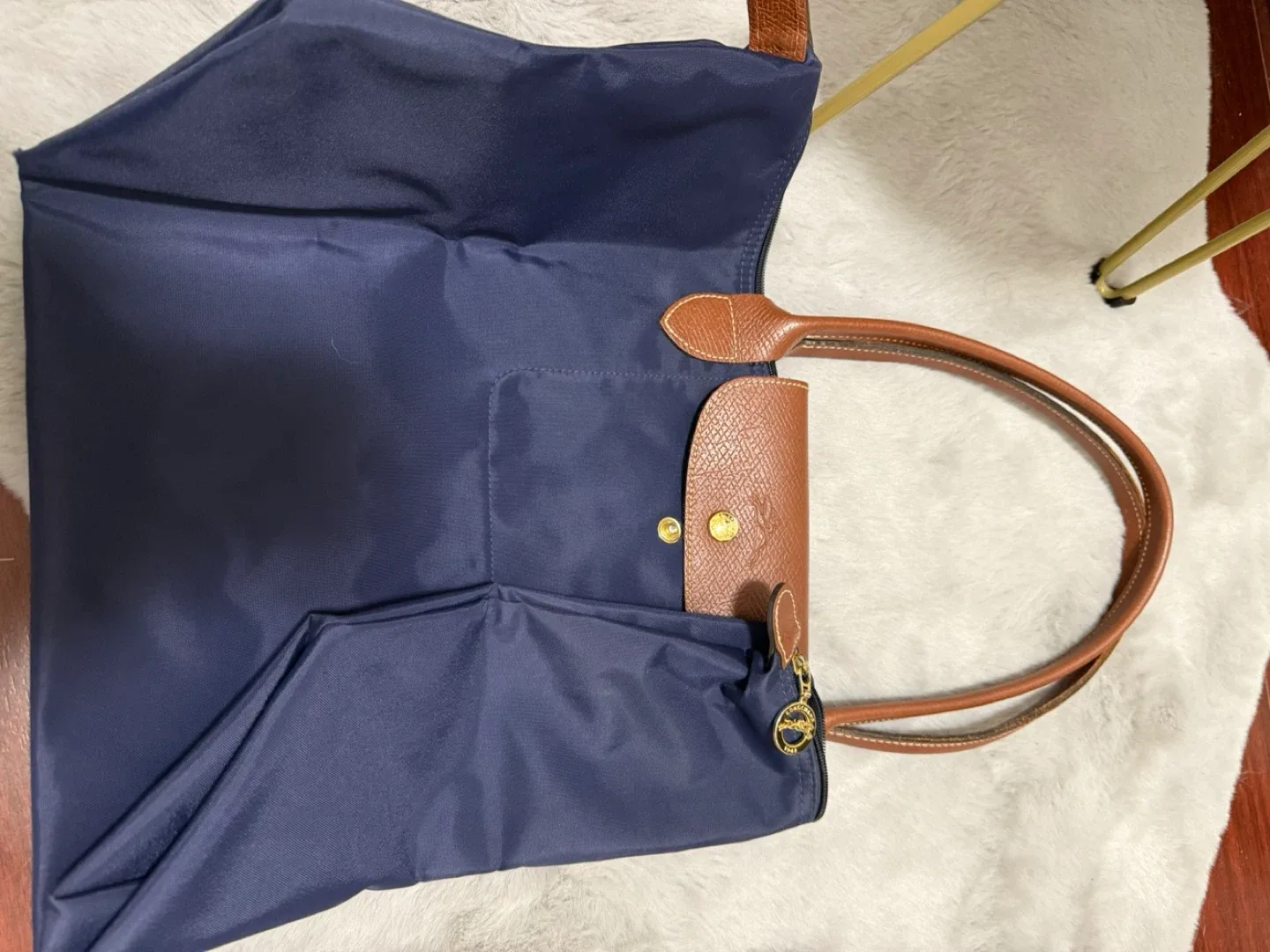 Longchamp Navy Blue Tote Bag