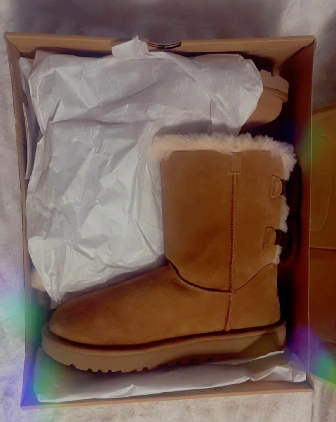 UGG Bailey Ribbed Bow Boots - Women's Size 8 - photo 3