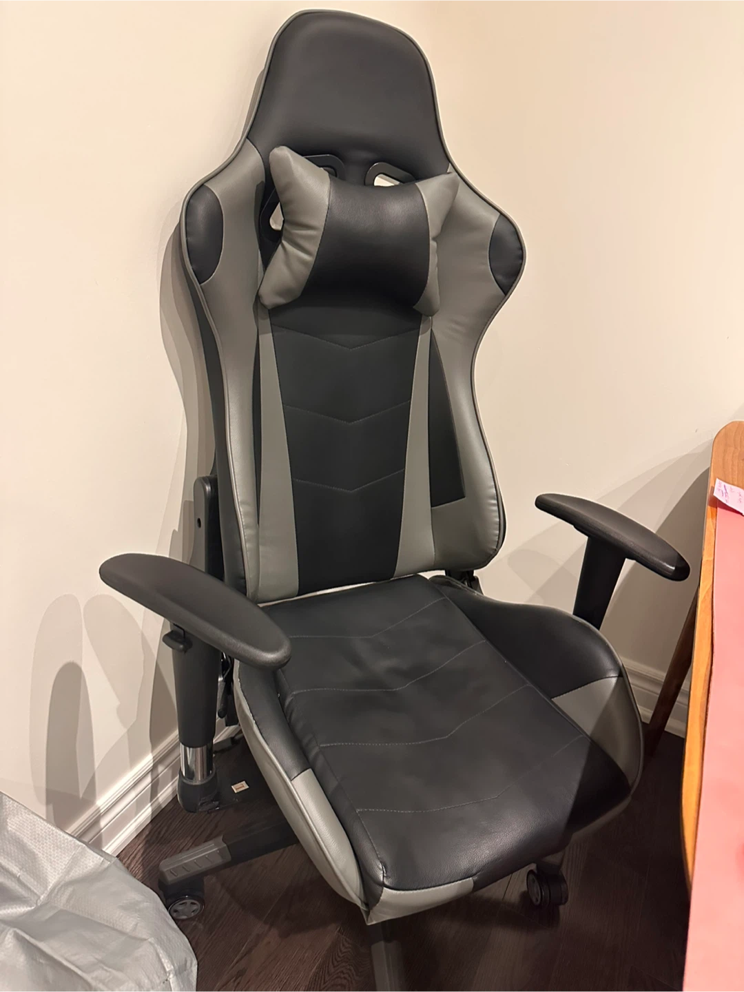 Grey and Black Gaming Chair
