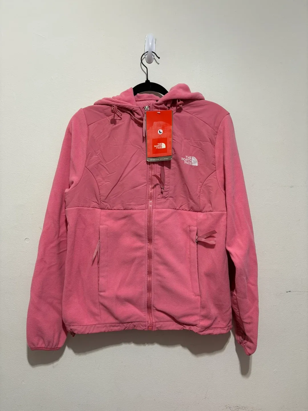 The North Face Pink Fleece Hoodie - Size M image indicator(3)