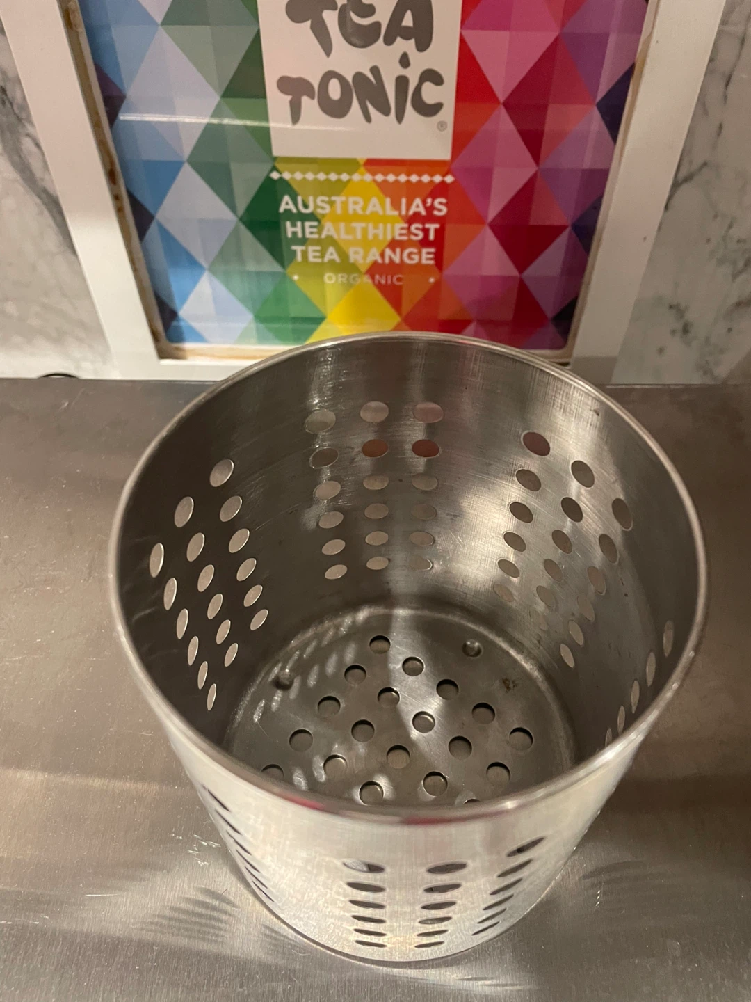 stainless steel utensil holder - photo 2