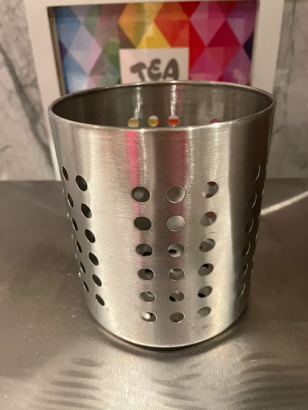 stainless steel utensil holder