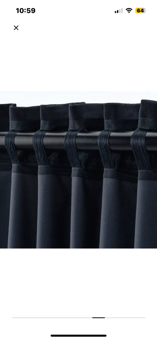 Navy Blue Curtain Panel image indicator(3)