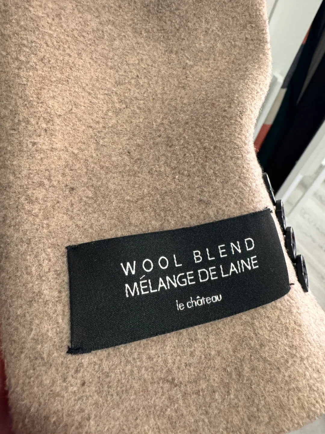 Le Chateau Wool Blend Slim Fit Coat - Size M image indicator(3)