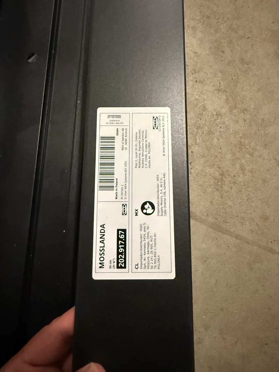 IKEA Mosslanda Picture Ledge, Black image indicator(2)