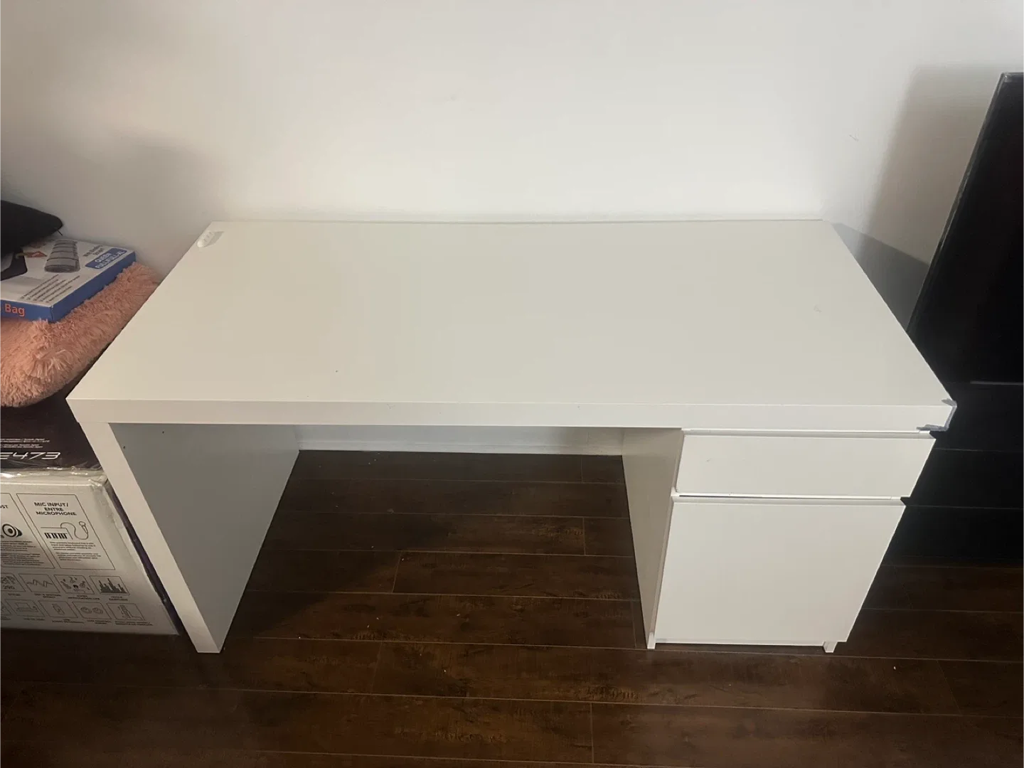 IKEA White Desk with Storage image indicator(2)