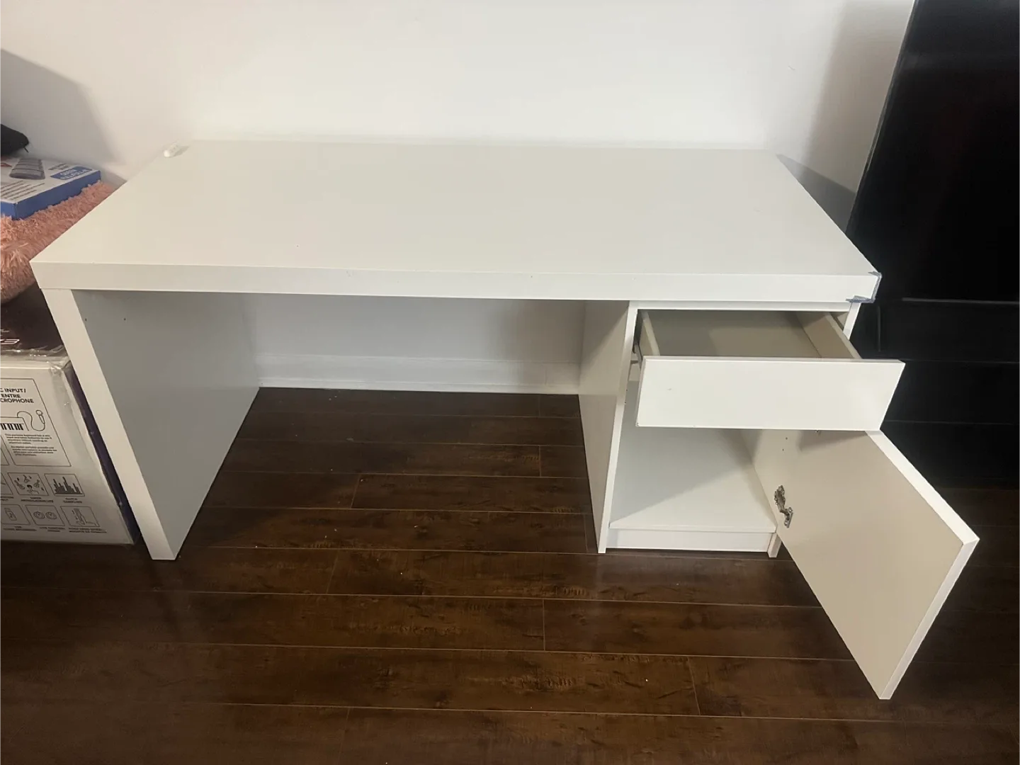IKEA White Desk with Storage