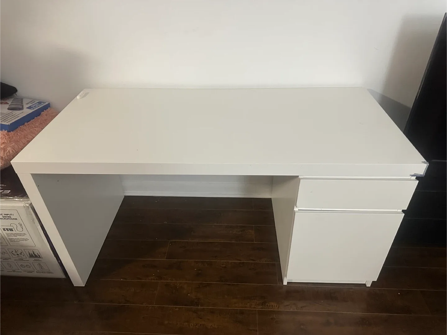 IKEA White Desk with Storage image indicator(3)