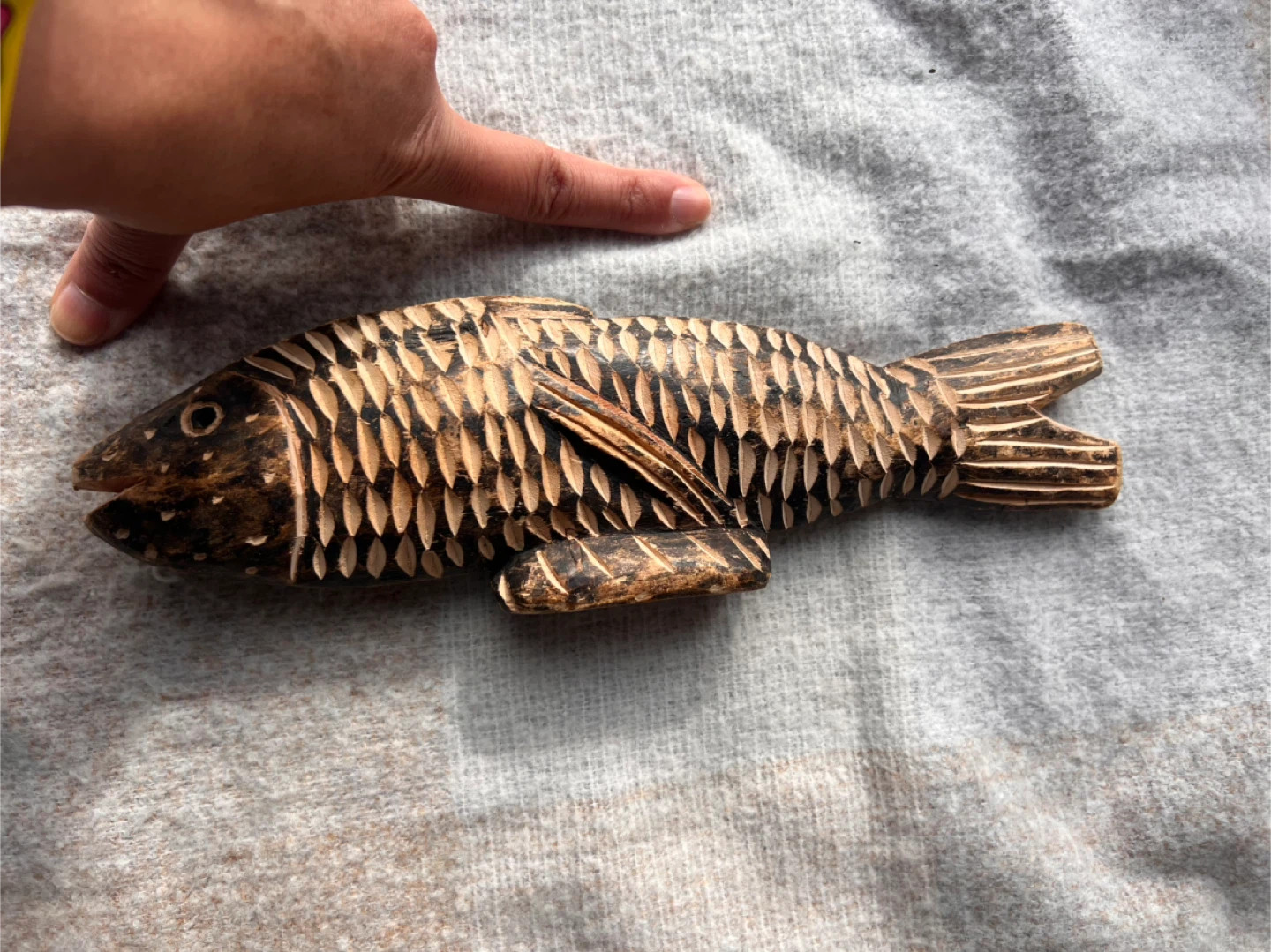 Hand Carved Wooden Fish
