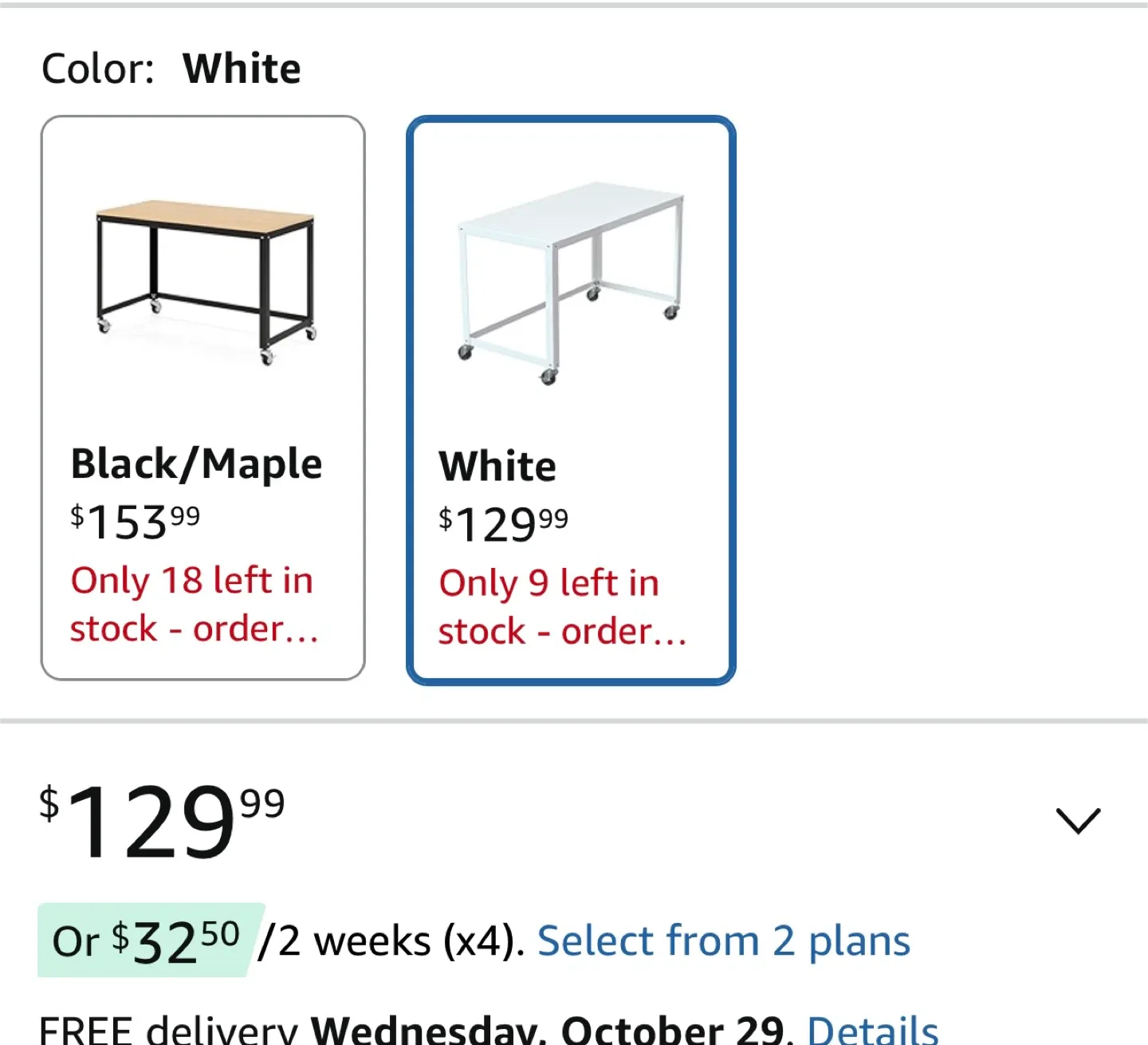White Rolling Desk image indicator(6)