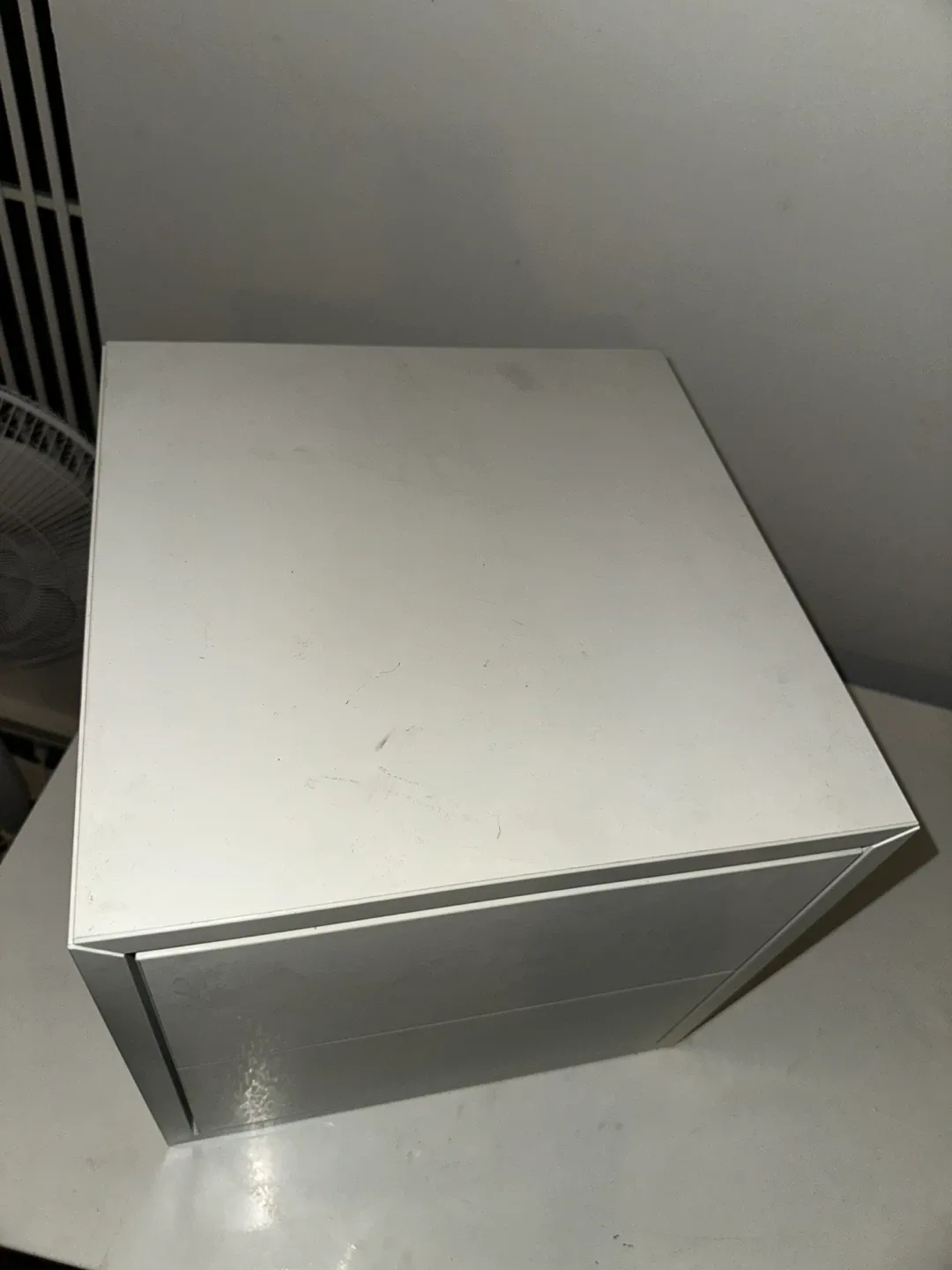 White Bedside Table with Drawers image indicator(4)