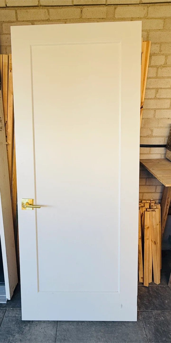 White Interior Door with Gold Handle thumbnail